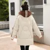 Trench Coats Femme S-XL Femmes PARKAS PAKES Veste d'hiver Femelle à capuche Médion Médalique lâche Current Dames Extérieur Hw63