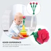 Decorative Flowers 3pcs Supple Plush Roses Bendable Stem Flower Rose Bouquet Toys Decors