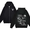 Tokio Hotel Kaulitz Sweat à capuche Rock Band Streetwear Veste à glissière complète Fleep Long Manne Sweatshirts Loose