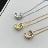 Pendant Necklaces Fashion Designer Necklaces Women and Men Necklaces Diamond Lattice Moon Design Elegant Temperament Gift Giving Social Gathering