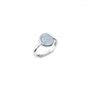 Cluster Anneaux Xuanio S925 Silver Aquamarine Ring Jewelry Wholesale