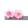Fiori decorativi 1pcs fiore artificiale da 4,5 cm Rosa seta testa per nozze decorazione per l'anno casalinga garland