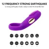 Toys sexuais Toys Vibration Vibration Lock Ring USB Charging Silicone Lock Ring para pênis masculino Brinquedos adultos