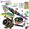 Accessories Sougayilang Telescopic Fishing Sea Rod Spinning Reel Combo Fishing Bait Hooks Saltwater Freshwater Fishing Rod and Reel Full Kit