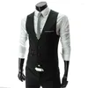 Herenvesten merkpak vest heren jas mouwloze vintage mode lente herfst plus size waistcoat chaleco traje hombre bruiloft