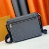 Mini District Crossbody Luxurys Designer Bag Man M46255 N42710 Äkta läder kuvert satchel messenger väskor kvinnor handväska totes koppling axel jämn man väska