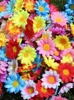 Dekorativa blommor 100st konstgjorda solros faux daisy blomma huvud bröllop dekorationer diy blommig design hantverk levererar hemfest dekor