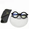 James Tart 244 Optiska glasögon för unisex retro stil anti-blue ljuslinsplatta runt full ram med box273e