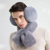 Bérets Men Elormes ultra-épaisses en peluche pour femmes avec une écharpe hivernale chauffante oreille extérieure pour le froid unisexe