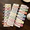 Hair Accessories 1Set Sweet Cute Barrettes Girl Korean Version Hairpins Candy Color Frosted Temperament Bangs Clip Women Headdress Side