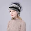 Chapeaux de fourrure pour femmes hiver réel rex rabbit chapeau renard tunting femelle femelle caps de neige dames élégant princesse bonnet cap 230920