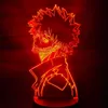 My Hero Academia Dabi Figurer 3D Anime Lamp Nightlight Model Toys Boku No Hero Academia Dabi Figurinsamling Led Toy2846