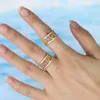 Cluster Rings Meaning Letter Ring Micro Pave Colorful Cz Love Happy Letters Open Adjust Gold Finger For Women Lover