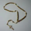 Hölzerne Perlenkreuz Anhänger Charm Halskette Christian Schmuck Religiöse Jesus Rosenkranz Holz Perlen Schmuck277u