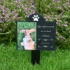 PECEMENT PETAL MEMORIAL PETAL MARCHER ACRYLIQUE GRAVES TAILTESTES CAT CAT DOG Souvenirs Perte Ajouter Po et Text Gift 231222