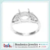 Klusterringar pärlor sterling silver 925 fina smycken runda tillbehör diy semi monta ädelring inställning diamant bröllop236d