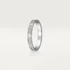 Small Model Slim Love Wedding Band Ring for Women Men 316L Titanium Steel Full CZ Paved Designer Jewelry Aneis Anel Bague Femme Cl274D