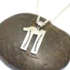 Подвесные ожерелья персонализированное бейсбольное ожерелье № 11, подписанные на ювелирных изделиях, подарки для мужчин, любители женщин, игроки