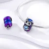 Charms coloridos de zircônio Biço 925 Sterling Silver Dragon Butterfly Dangle Fit Pando Bracelet Colar Jewelry Marcking