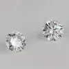 証明書テストポジティブIJカラーラウンドブリリアントカット1CT 6 5mm VVS Clarity Lab Grown Moissanite Diamond for Earring1272a