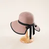 Chapeaux à bord large pour chapeaux de cheveux Femmes rédigables Fashion Sun Personnalité Sun Beach Big Bowknot Concisionness Baseball Caps 2023