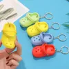 20st Mixed Colors 3D Mini 7 5cm Eva Beach Hole Little Croc Shoe Keychain Bag Accessories Keyring Car Handbag Key Chain Charms 220255b