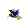 2021 Znakomity mody gołębi Cardigan Four Leaf Clover Clover Pins Brooch Color Shell Agat dla Womengirls ValentineS250U