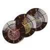 Horloges murales 30 cm Horloge musulmane NON Ticking Mute Quartz pour Ramadan Decor Rose Golden Modern Living Room