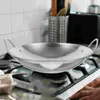 Pannen roestvrijstalen pot droog kookgerei wok keuken metaal huishouden keukengerei kleine potten voor het koken van individuele fornuis