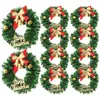 Party Decoration Christmas Wreath Mini Hanging Garland Pendants Cute Simulated Decor House Miniature Decorations