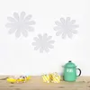 Wall Stickers 12pcs PVC 3D Decorative Flowers Decal Removable Art Sticker For Home Decor And Wedding Party Decoration (White)