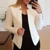 Abiti da donna blazer femminile a colore solido bavaglio maniche lunghe fitness slim cardigan primaverilo autunno donna affari affari da lavoro per lavoro casual giacca casual