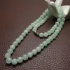 10 ملم أخضر A الزمرد حبات قلادة اليشم Jade Jewelry Jadeite الأزياء 100 ٪ هدايا سحر طبيعية للنساء الرجال Q05312761