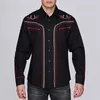 Chemises décontractées pour hommes Top vintage pour hommes à manches longues Vêtements à revers occidental Cowboy Tribal Trend Fashion Food Y2K Blouse Tiki