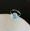Cluster Anneaux Xuanio S925 Silver Aquamarine Ring Jewelry Wholesale