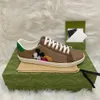 Designerschuhe Biene Ace Low Sports Trainer Tiger bestickt hochwertige weiße grüne Gelegenheitsmänner Männer zu Fuß Sneakers