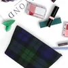 Sacs de cosmétiques Black Watch Tartan horloge verte et sac de maquillage bleu Femme Organisatrice de voyage Clans mignons de toilette de rangement en Écosse