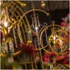 Украшения на вечеринку индивидуальные размеры свадебная металлическая золотая арка подвесная люстры 0012 Доставка доставки дома праздничные принадлежности ev dhwq2