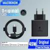 Oryginalna PD 45W Super Szybka ładowarka do Samsung Galaxy S23 S22 Ultra Uwaga Szybkie ładowanie kabel USB Kabel USB C ładowarka ścienna UE USatper 5A C-C ładowarki kablowe