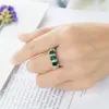 هدية Luckyshine Friend Gift Full Fire Green Quartz Ring 925 Sterling Silver مطلي للنساء CZ Zircon Rings Russia American A2924