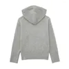 Felpa di grigio versatile versatile versatile per donna con cappuccio per donne maglione pullover con cappuccio 2142213
