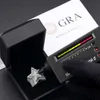 Hiphop Men Women Fine Jewelry Iced Out Gold vvs 925 Sterling Silver VVS Moissanite Diamond Star Ring With GRA Certificate