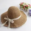 Bérets Chapeau de paille Protection solaire Visor femme de capuche femme Beau Bucket d'été pour femmes