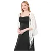 Scarves Elegant Women Triangle Scarf Lace Embroidered Evening Dress Shawl Wedding Bolero Hollow Ladies Shrugs Party Tassel Shawls