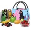 Väskor Barbapapa Family Isolated Lunch Bags For Work Office Cartoon Comics Portable Cooler Thermal Bento Box Women Thermal Bags
