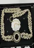 2021 C Brand Fashion Jewelry Women Vintage Thick Chain Long Belt Gold Color Pearls Black Leather Belt Party Fine Top Qulaity4611965