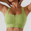 Yoga outfit Womens High Impact Sports Bra Racerback Zipper Front Underwear Female Wireless Fitness Top S M L XL