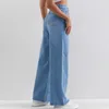 Damesjeans Casual lichtblauw met flodderige denim dames taille van broek verstelbare joggingbroek Techwear 2023 Vrouwelijke kleding