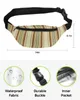 Sacs de taille Résumé Art Brown Stripes pour femmes Man Man Travel épaule crossbody poitrine imperméable Fanny Pack