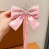 Hair Accessories Cloth Bow Ribbon Hairpin Cute Pink Princess Children's Headdresses Ornaments Clip Kids Gift